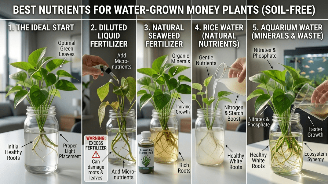 Best Nutrients for Water-Grown Money Plants