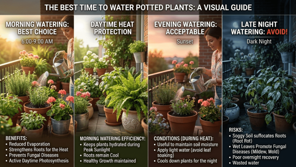 Best Time to Water Pot Plants