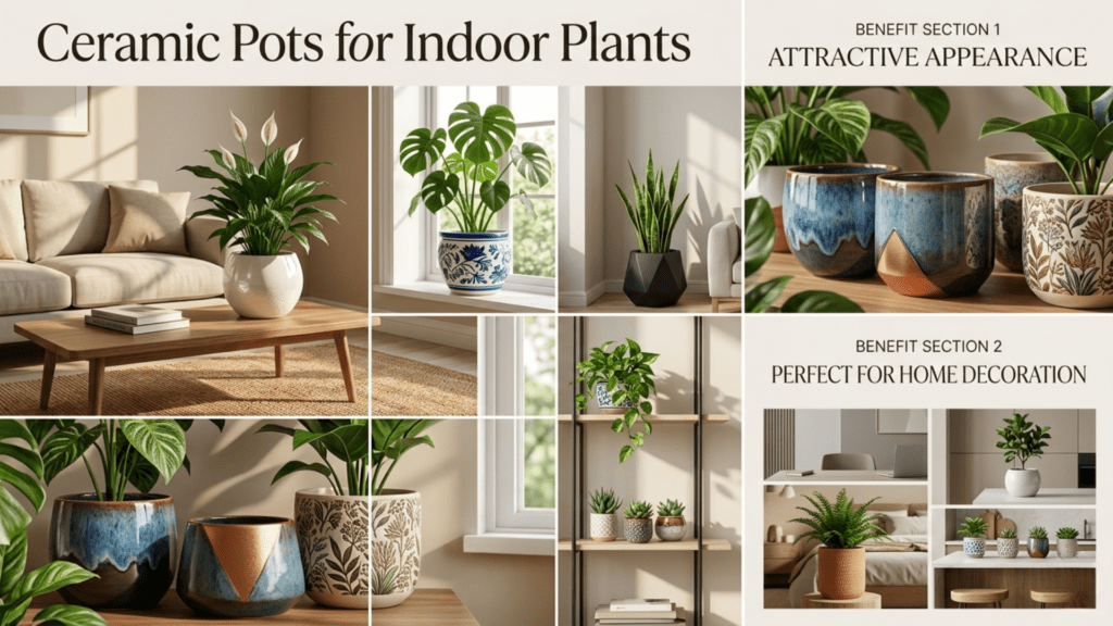 Ceramic pots for Indoor plants
