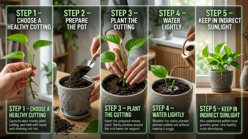 How to Plant Money Plant in Soil indoor